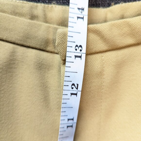 Toteme Mustard Yellow Cotton Twill High Waisted Wide Leg Pants XS - Picture 10 of 14